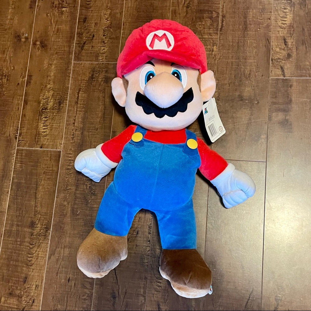 Super Mario Plush Cuddle Pillow with Back Zip Pocket